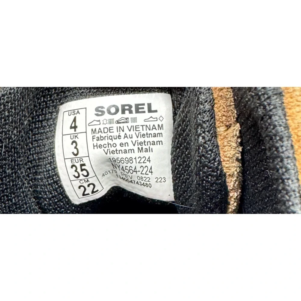 Sorel Out N About Classic Boots Kids 4 Elk Black Waterproof Suede NY4564-224